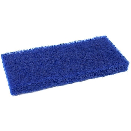 The Brush Man 10 in Scrubbing Pad, Blue - Medium Duty, 48PK PAD10-BLUE
